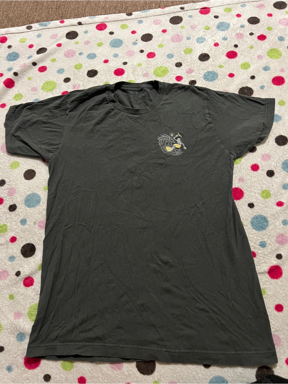 Men's Black Graphic Crewneck T-Shirt
